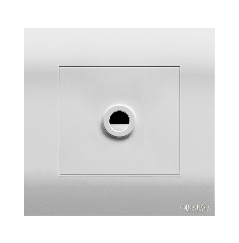 AKOYA 1Gang 25Amp Flex Outlet White with White Surround