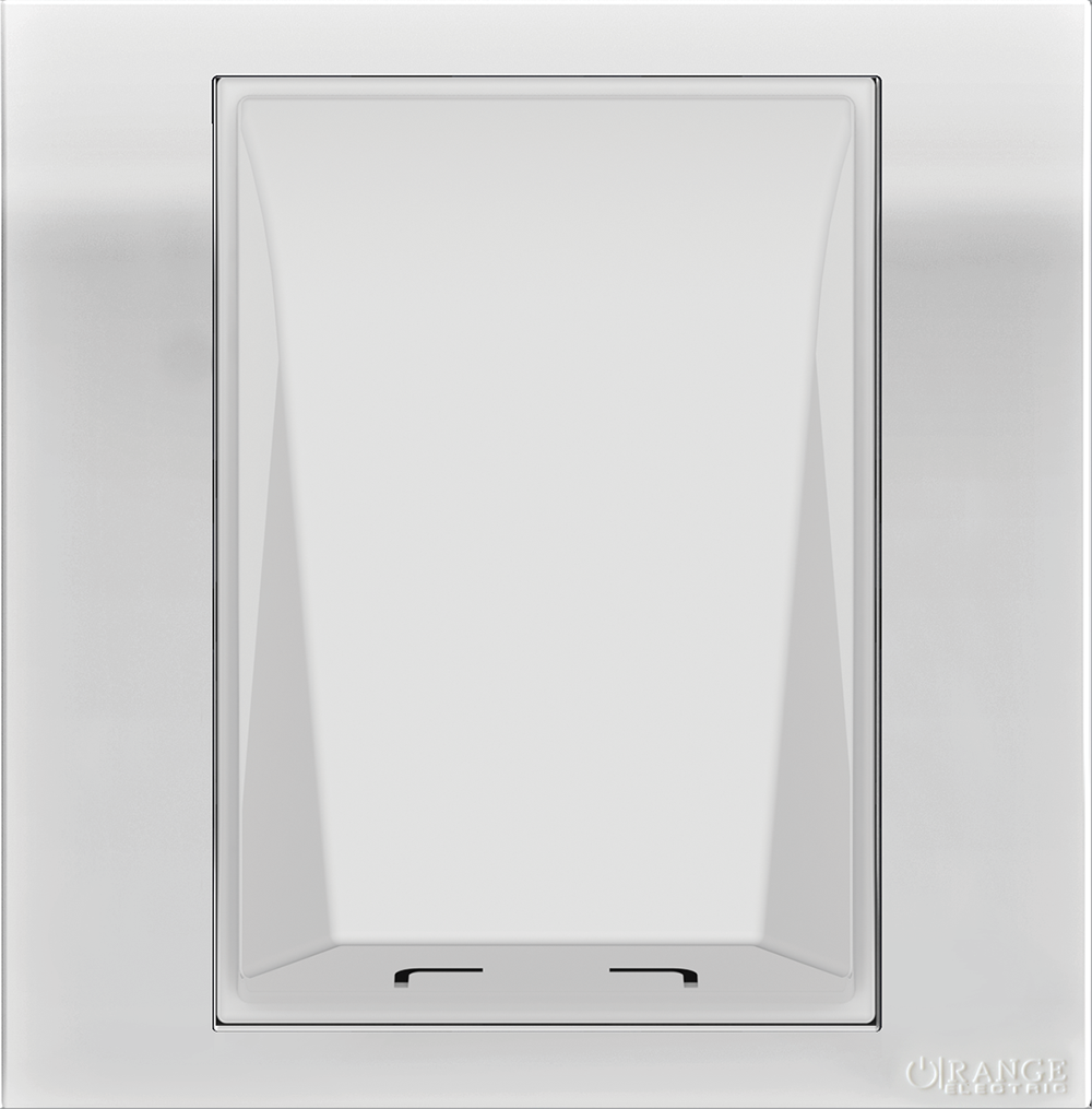 AKOYA 1Gang 45Amp Flex Outlet White with White Surround