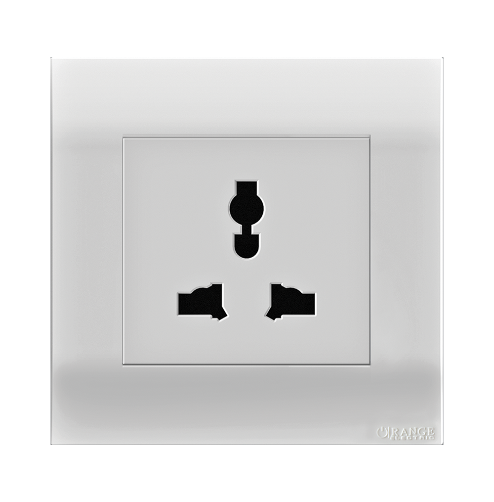 AKOYA 13Amp. Single Multi Unswitched Socket Outlet White with White Surround
