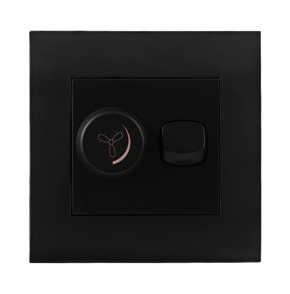 AKOYA 400Watt Fan Speed Controller with Switch B/Matte with B/Matte Surround