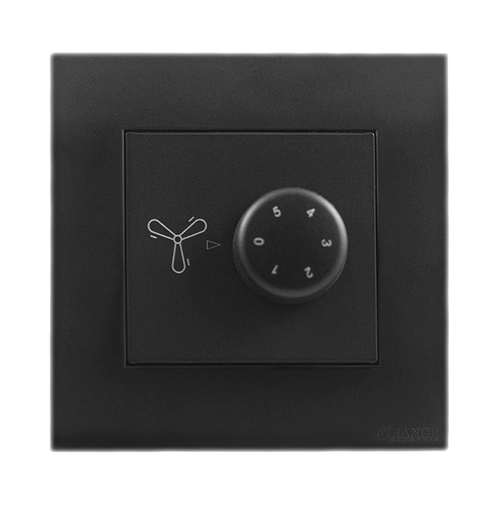 AKOYA 90Watt 5Step Humfree Fan Controller B/Matte with B/Matte Surround