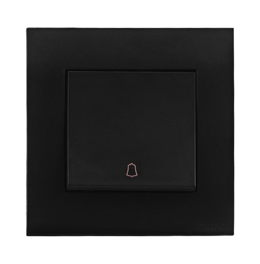 AKOYA 16Amp. 1Gang 1Way Bell Press Switch B/Matte with B/Matte Surround