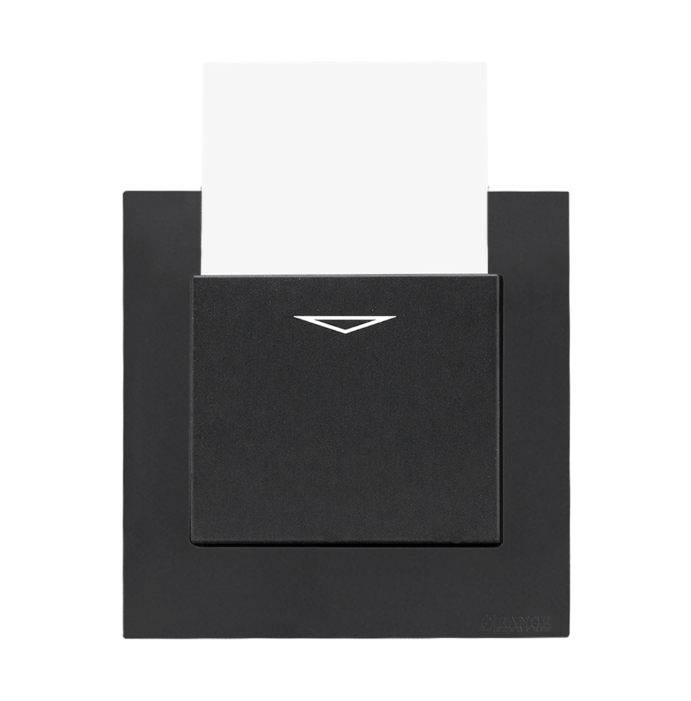 AKOYA 16Amp. Electronic Key Card Switch B/Matte with B/Matte Surround