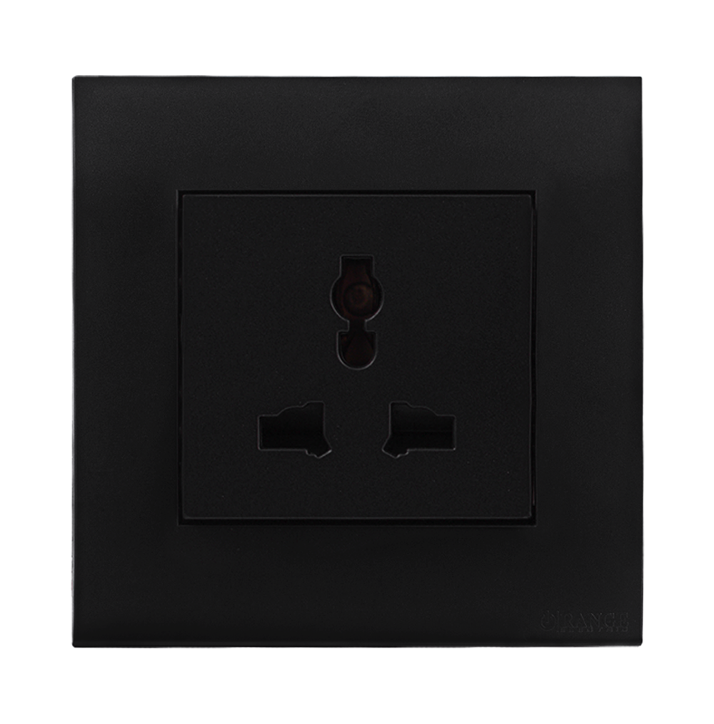 AKOYA 13Amp. Single Multi Unswitched Socket Outlet B/Matte with B/Matte Surround