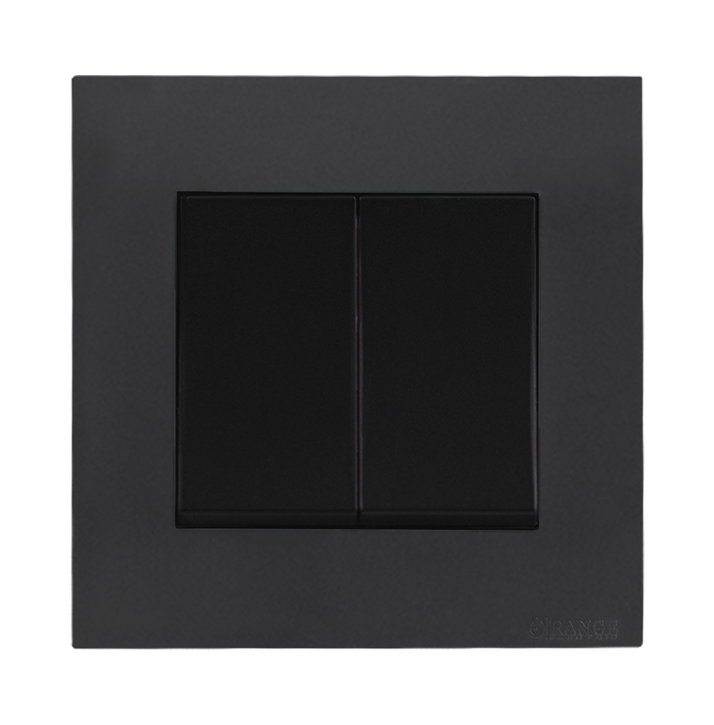 AKOYA 16Amp. 2Gang 2Way Switch B/Matte with GM/Matte Surround