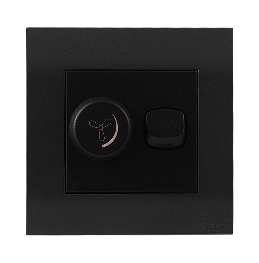 AKOYA 400Watt Fan Speed Controller with Switch B/Matte with GM/Matte Surround