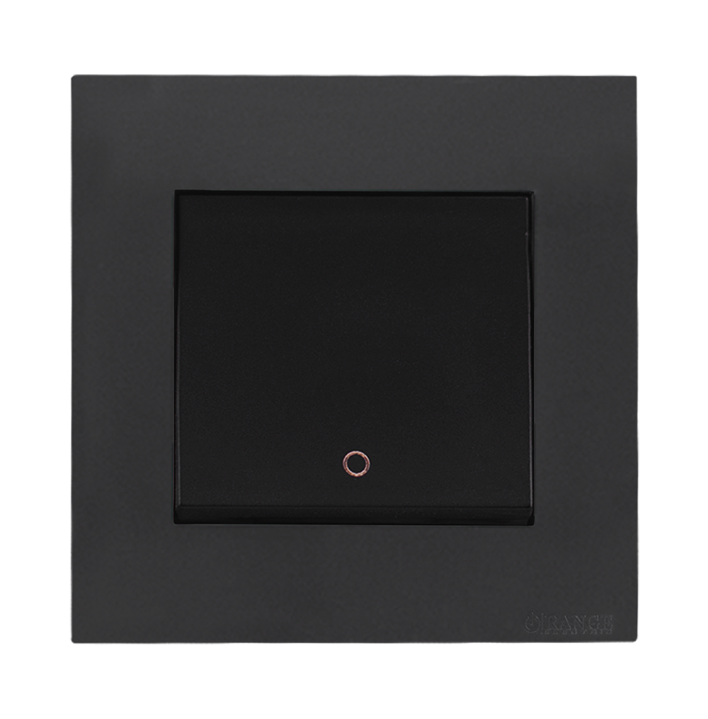 AKOYA 20Amp. Double Pole Switch B/Matte with GM/Matte Surround