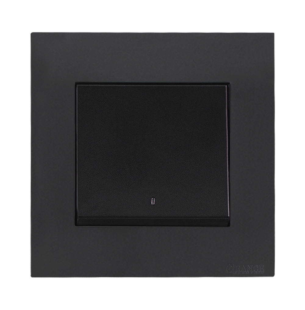 AKOYA 20Amp. Double Pole Switch with Indicator B/Matte with GM/Matte Surround