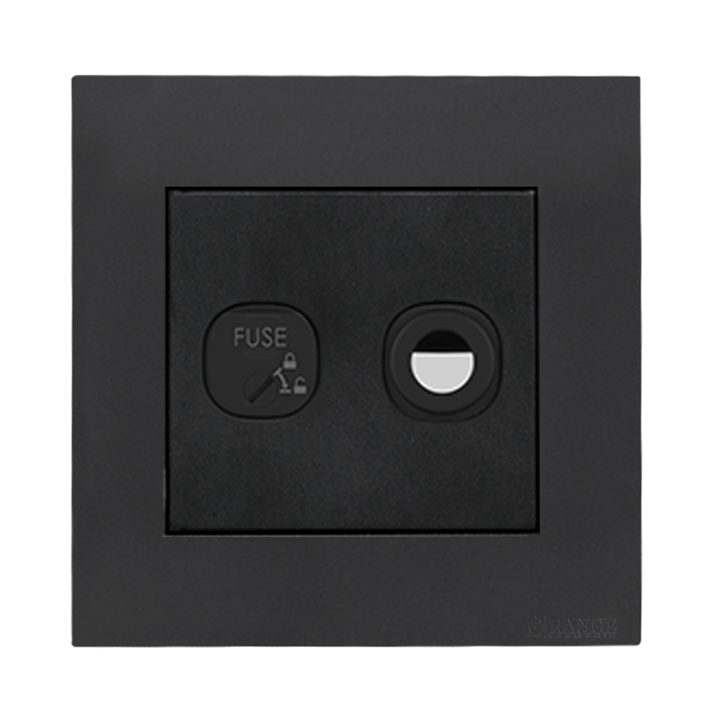 AKOYA 13Amp Fused Flex Outlet B/Matte with GM/Matte Surround