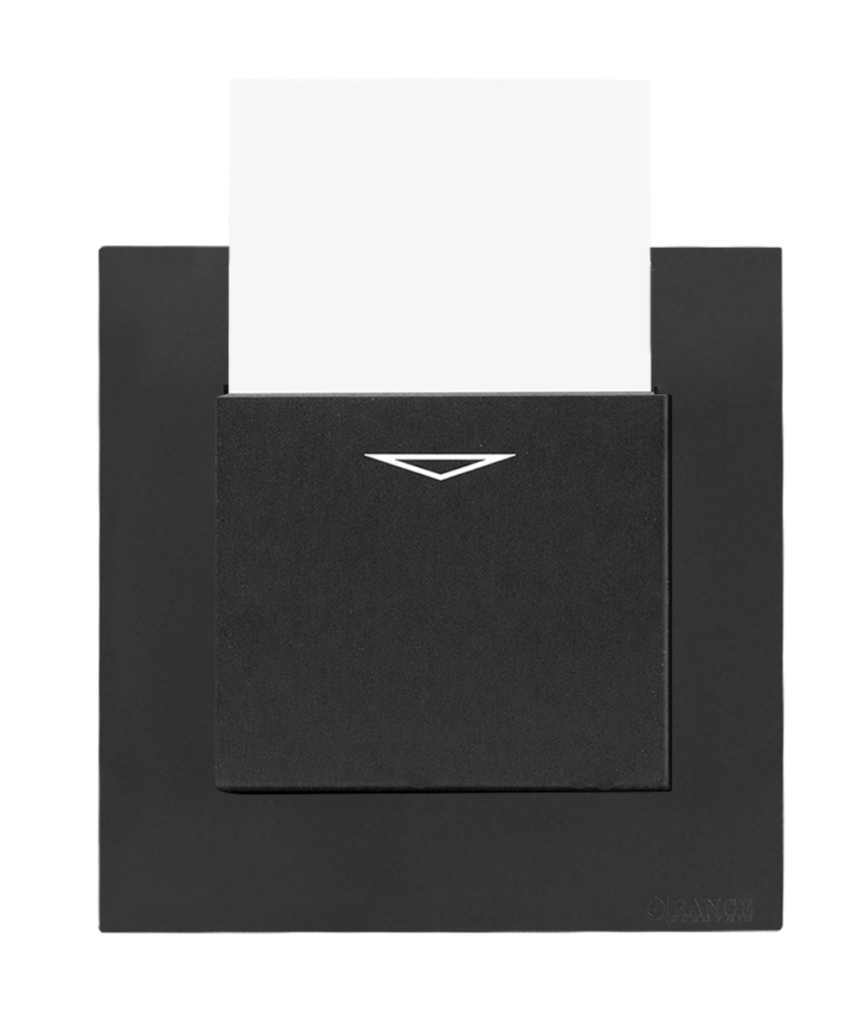 AKOYA 16Amp. Electronic Key Card Switch B/Matte with GM/Matte Surround