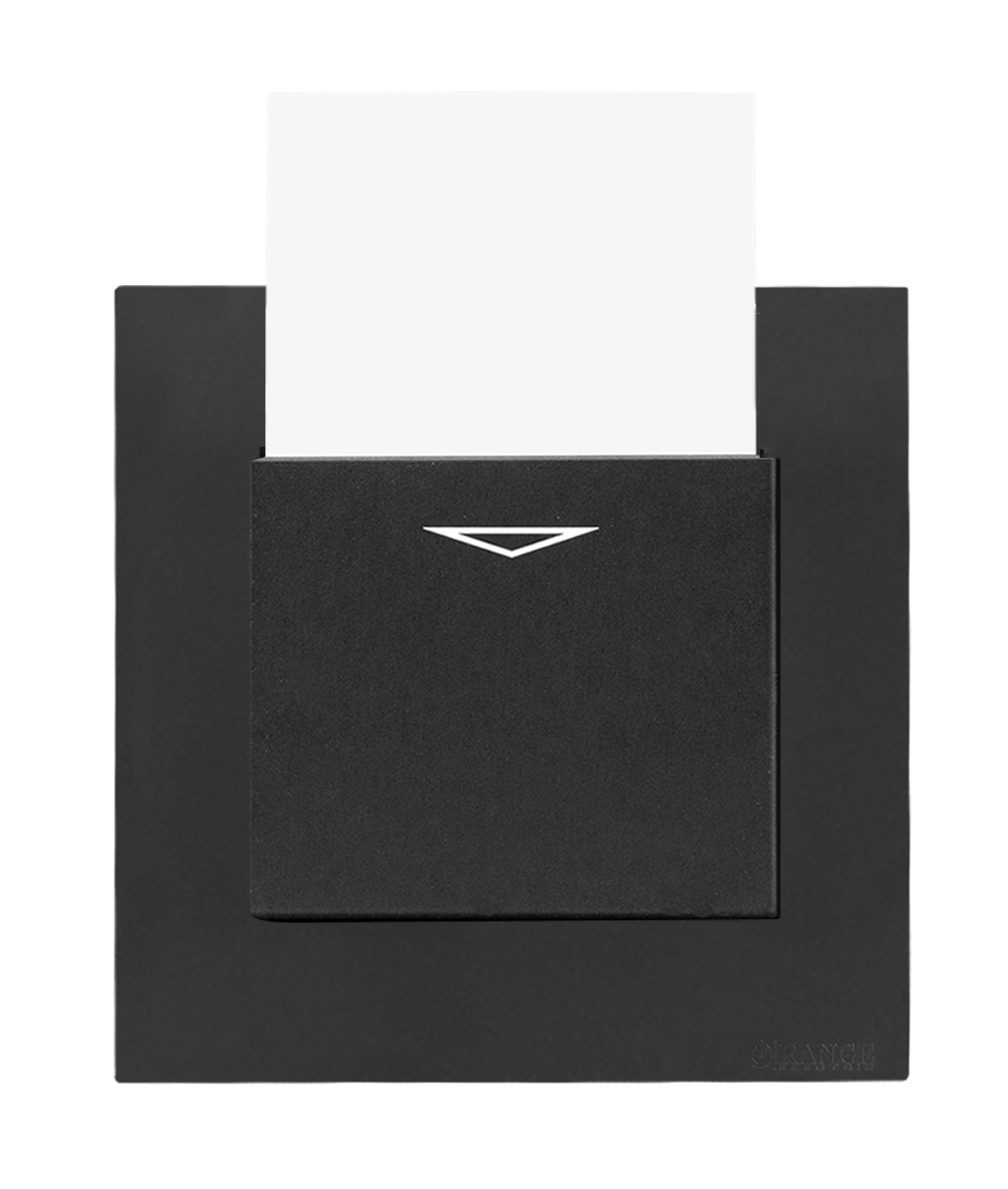 AKOYA 16Amp. Electronic Key Card Switch B/Matte with GM/Matte Surround