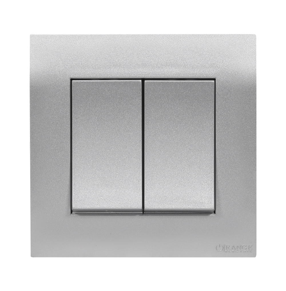 AKOYA 16Amp. 2Gang 2Way Switch S/Matte with S/Matte Surround