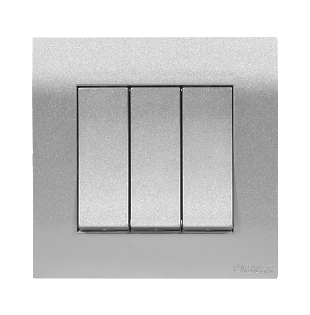 AKOYA 16Amp. 3Gang 2Way Switch S/Matte with S/Matte Surround