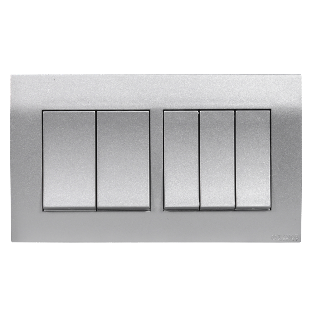 AKOYA 16Amp. 5Gang 2Way Switch S/Matte with S/Matte Surround