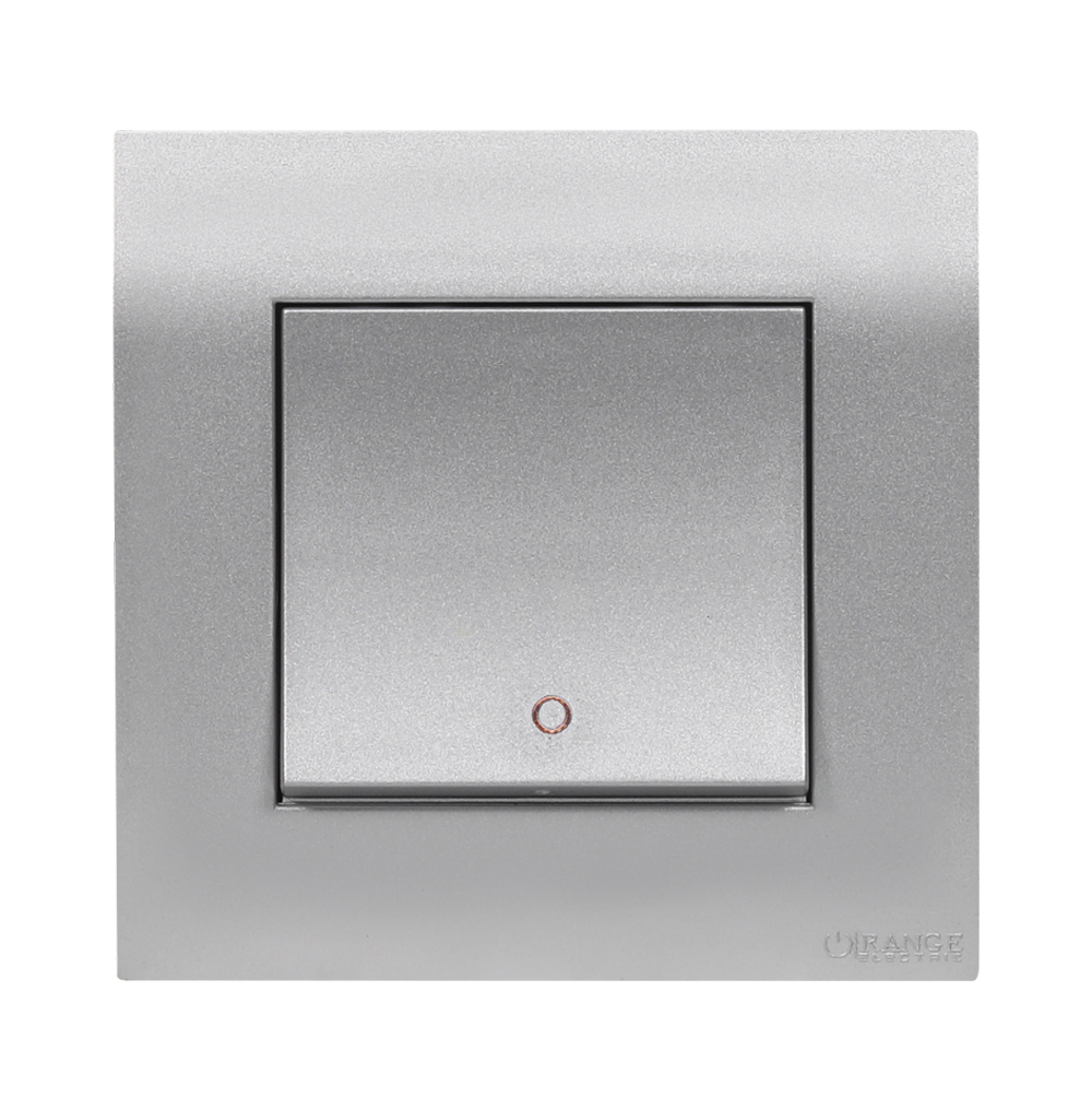 AKOYA 20Amp. Double Pole Switch S/Matte with S/Matte Surround