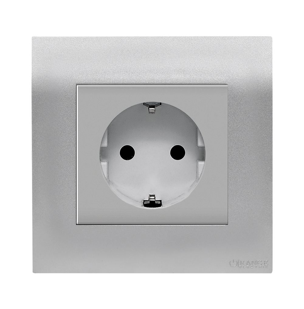 AKOYA 16Amp. Schuko Socket Outlet S/Matte with S/Matte Surround