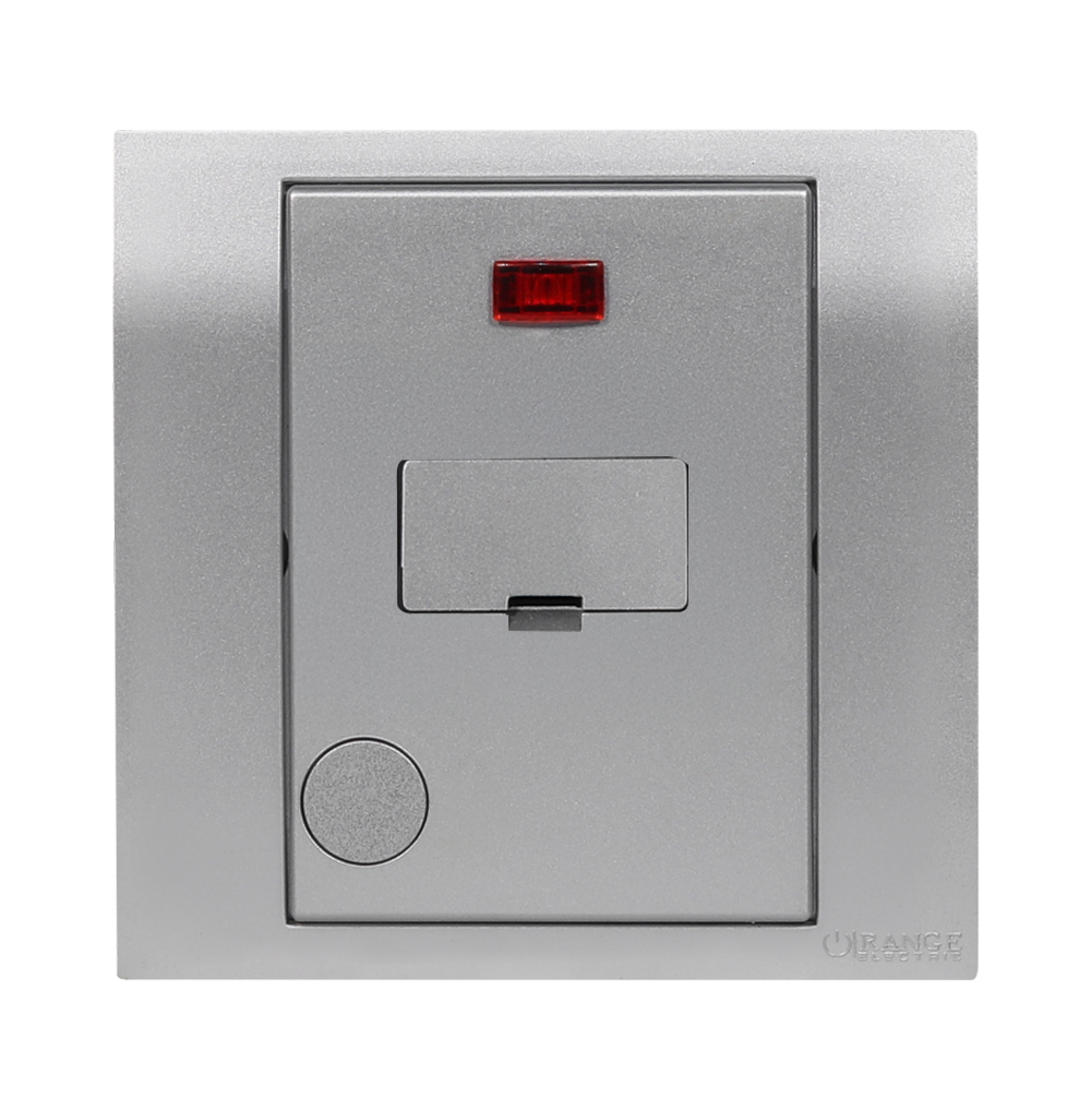 13Amp. Unswitched Fuse Connection Unit with Indicator S/Matte with S/Matte Surround