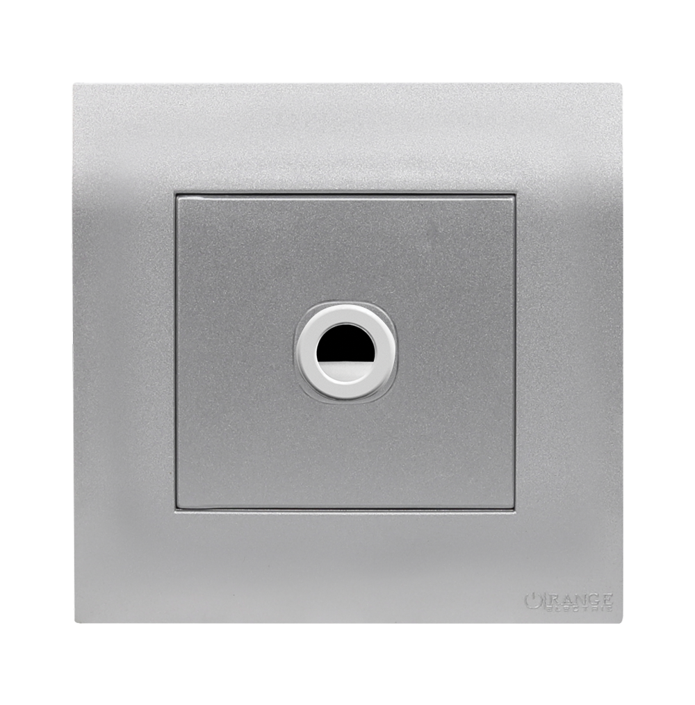 AKOYA 1Gang 25Amp Flex Outlet S/Matte with S/Matte Surround