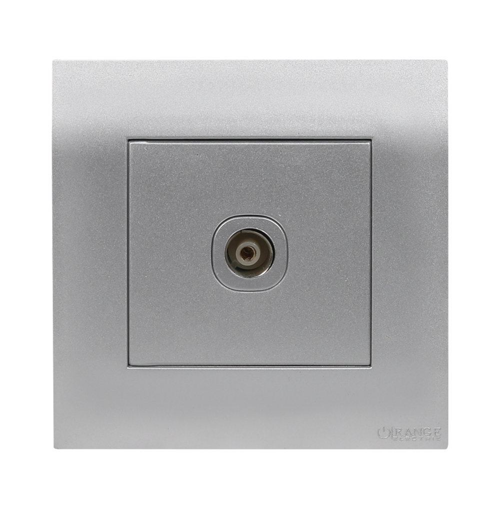 AKOYA 1Gang TV Co-Axial Outlet (75Ohm) S/Matte with S/Matte Surround