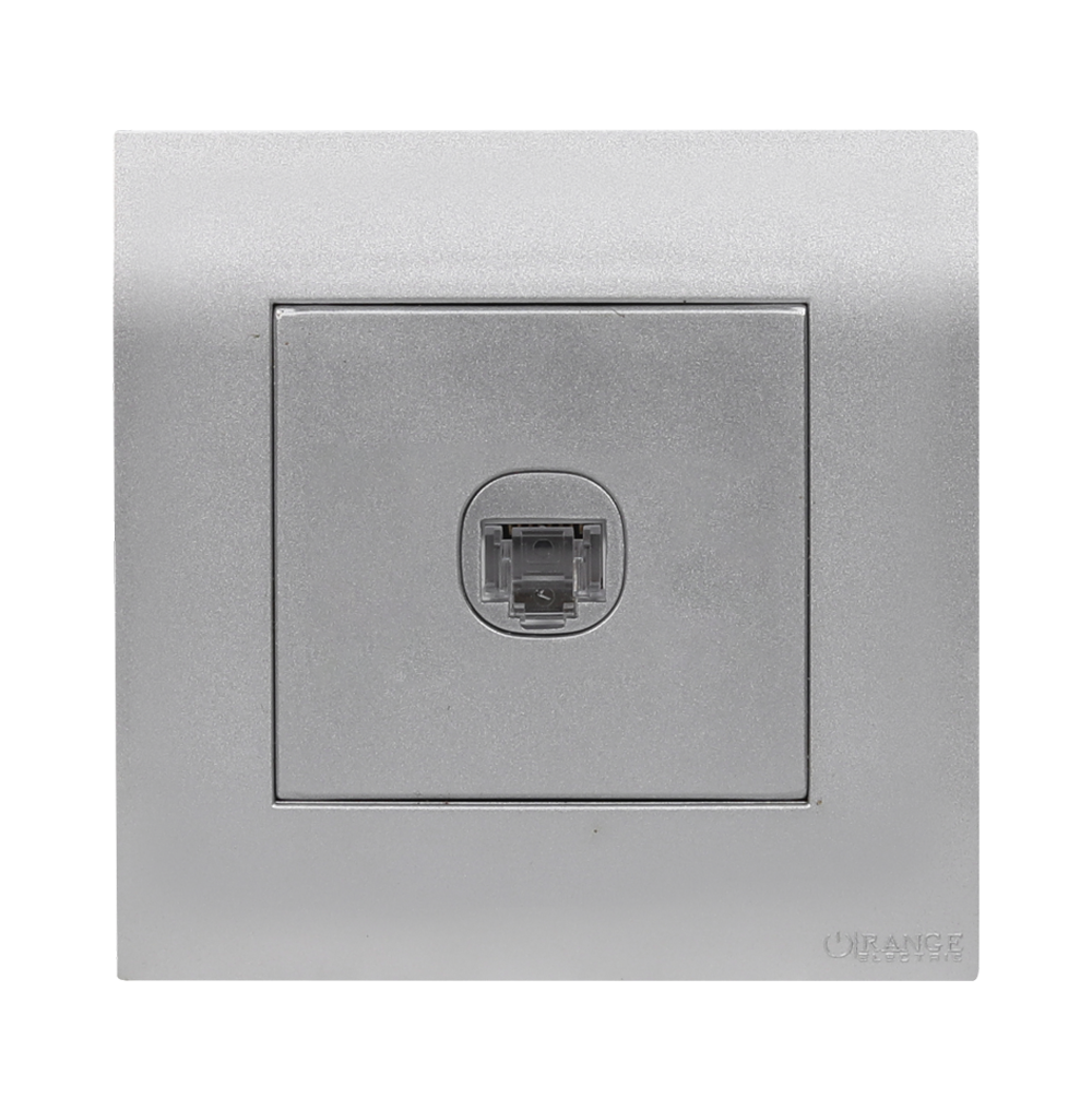 AKOYA 1Gang 8Wire 8Contact Telephone/Data Outlet S/Matte with S/Matte Surround