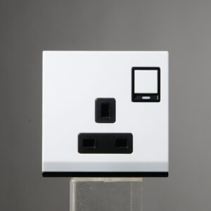 Switched socket with Indicator-Pearl White