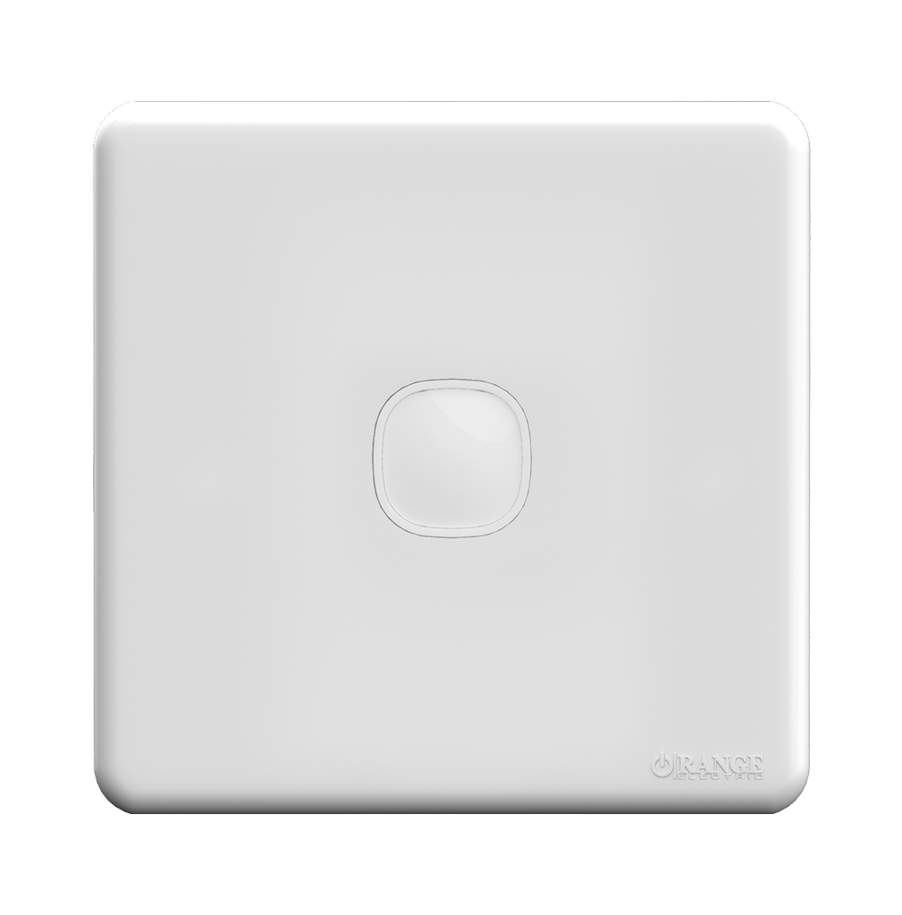ENIGMA 1Gang Blank Plate with Removable Plug Classic White (British Standard)