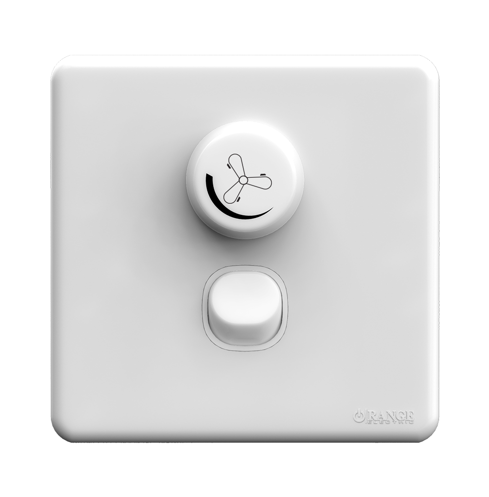 ENIGMA 400Watt Fan Controller with Switch Classic White (British Standard)