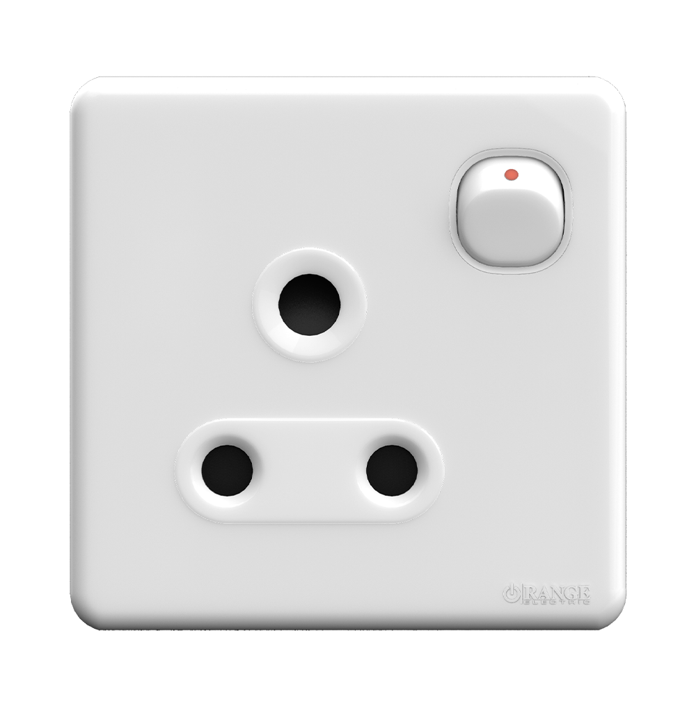 ENIGMA 15Amp. Single Switched Socket Outlet Classic White (British Standard)