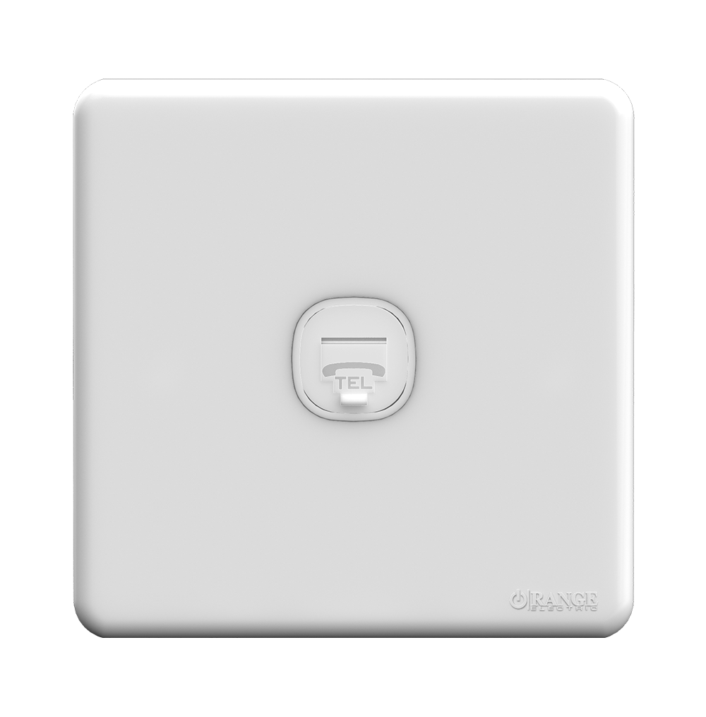 ENIGMA 1Gang 4Wire Telephone Outlet Classic White (British Standard)