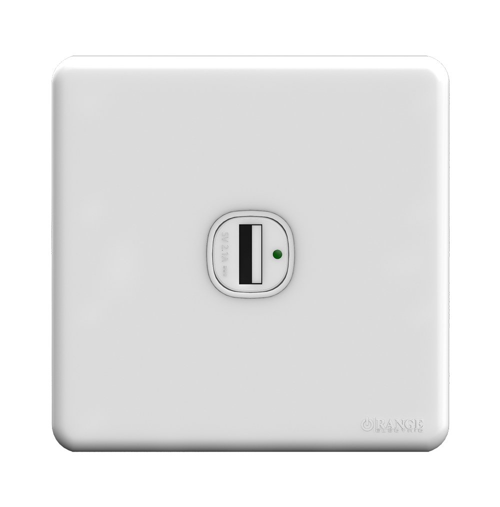 ENIGMA 2.1Amp. 1Gang Type-A USB Charger Outlet Classic White (British Standard)