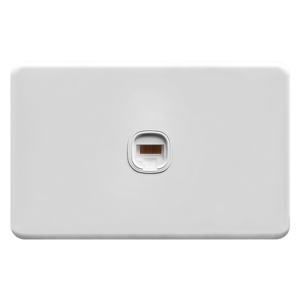 ENIGMA 1Gang cat 5e Socket (Horizontal) Classic White (Australian Standard)