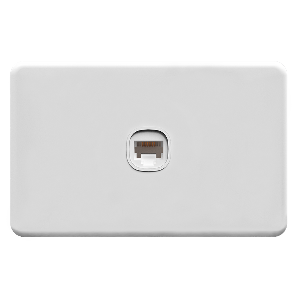 ENIGMA 1Gang cat 6e Socket (Horizontal) Classic White (Australian Standard)