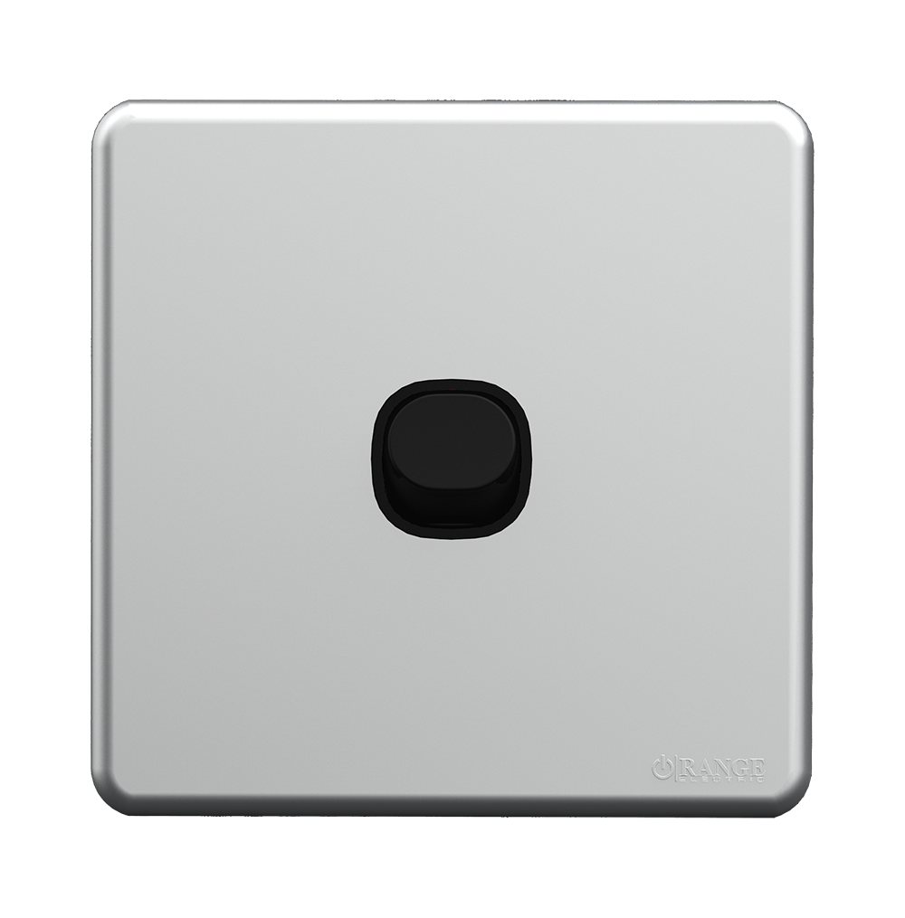 ENIGMA 10Amp. 1Gang 1Way Switch Stone Black (British Standard)