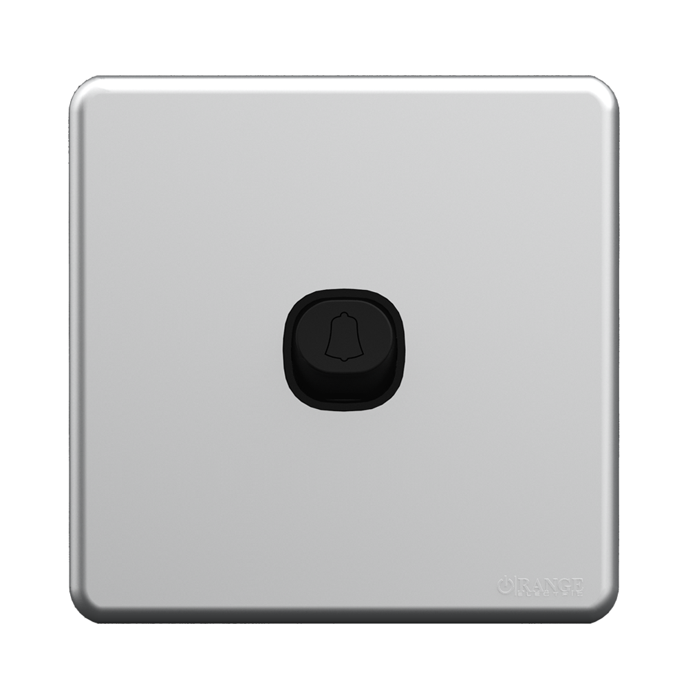 ENIGMA 10Amp. 1Gang 2Way Bell Press Switch Stone Black (British Standard)