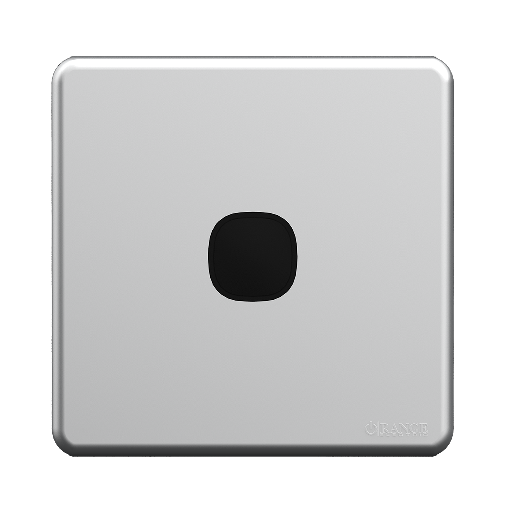 ENIGMA 1Gang Blank Plate with Removable Plug Stone Black (British Standard)