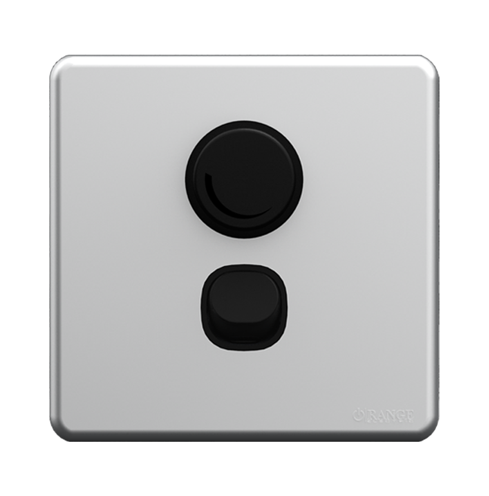 ENIGMA 400Watt Light Dimmer Controller with Switch Stone Black (British Standard)
