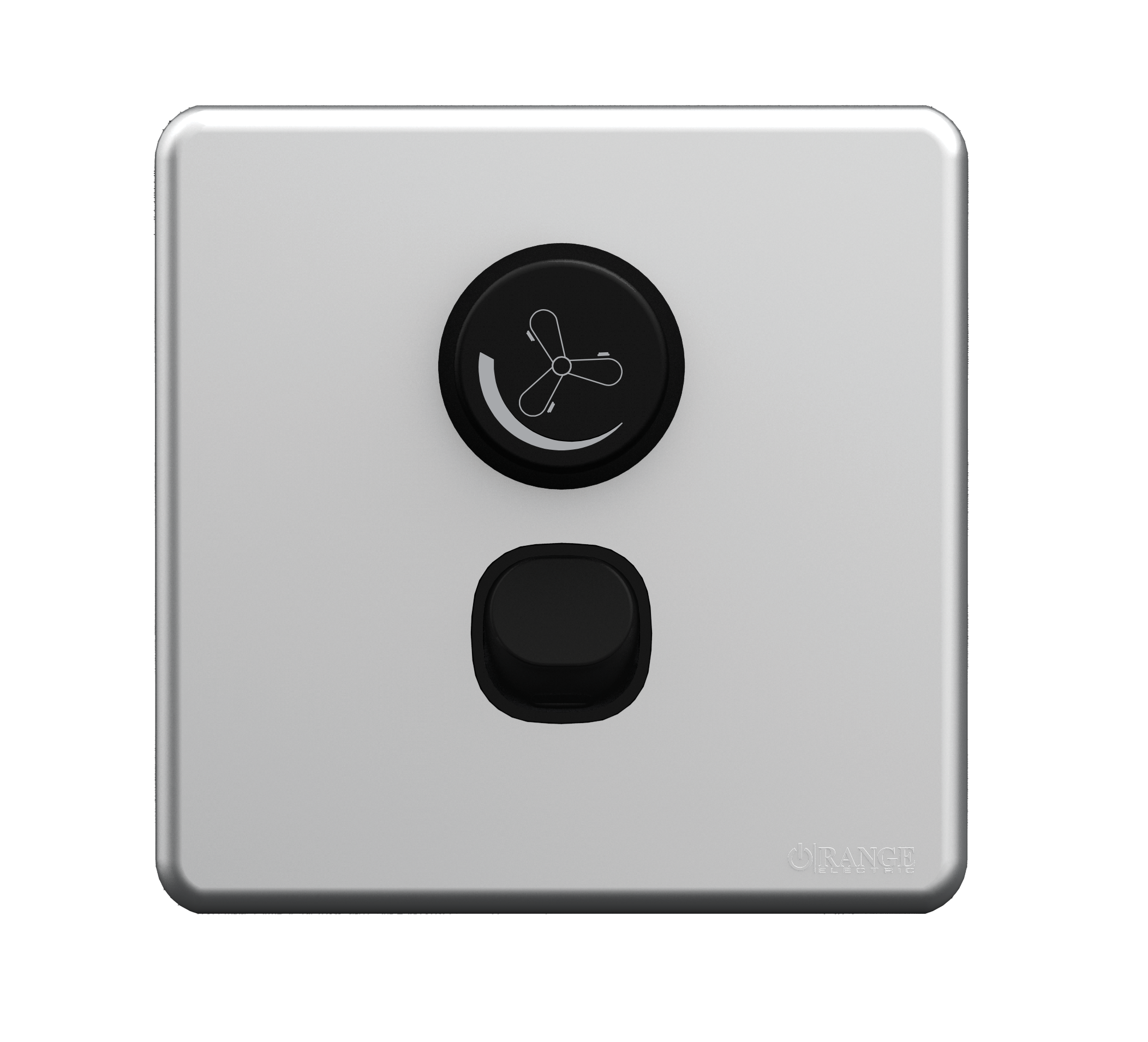 ENIGMA 400Watt Fan Controller with Switch Stone Black (British Standard)