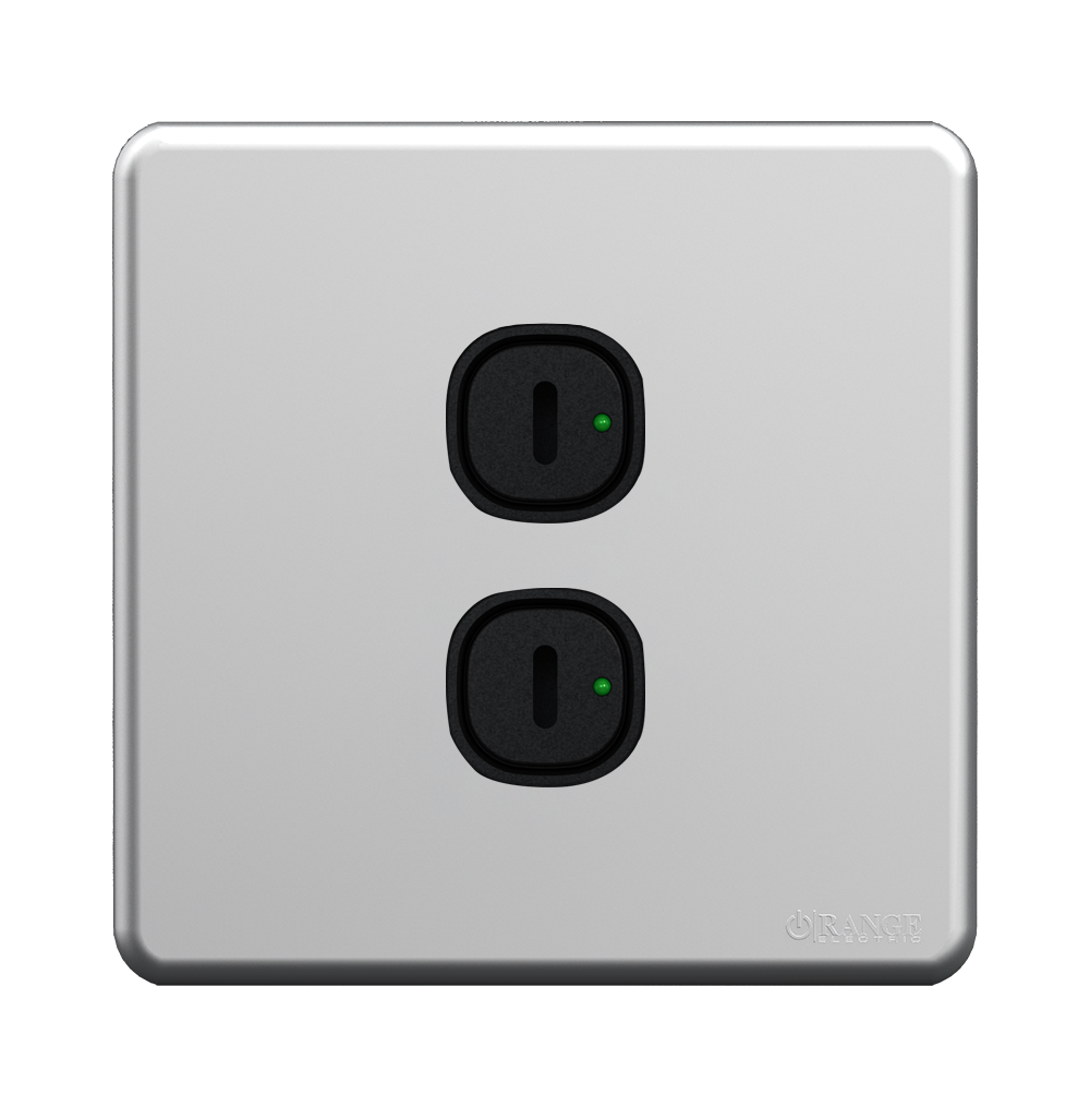 ENIGMA 2.1Amp. 2Gang Type-C USB Charger Outlet Stone Black (British Standard)