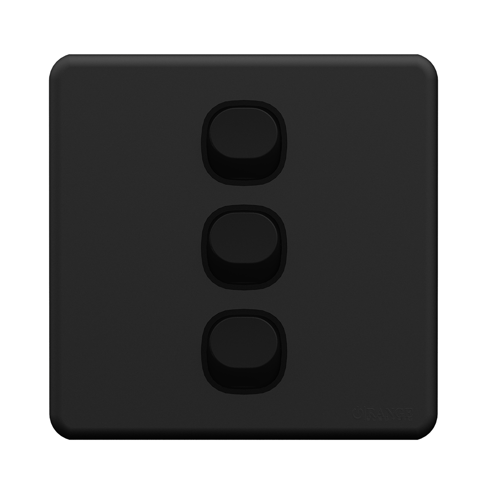 ENIGMA 10Amp. 3Gang 1Way Switch Gunmetal (British Standard)