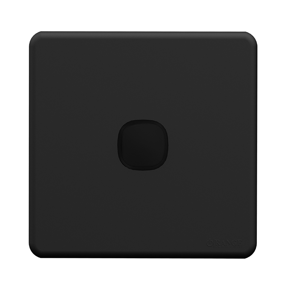 ENIGMA 1Gang Blank Plate with Removable Plug Gunmetal (British Standard)