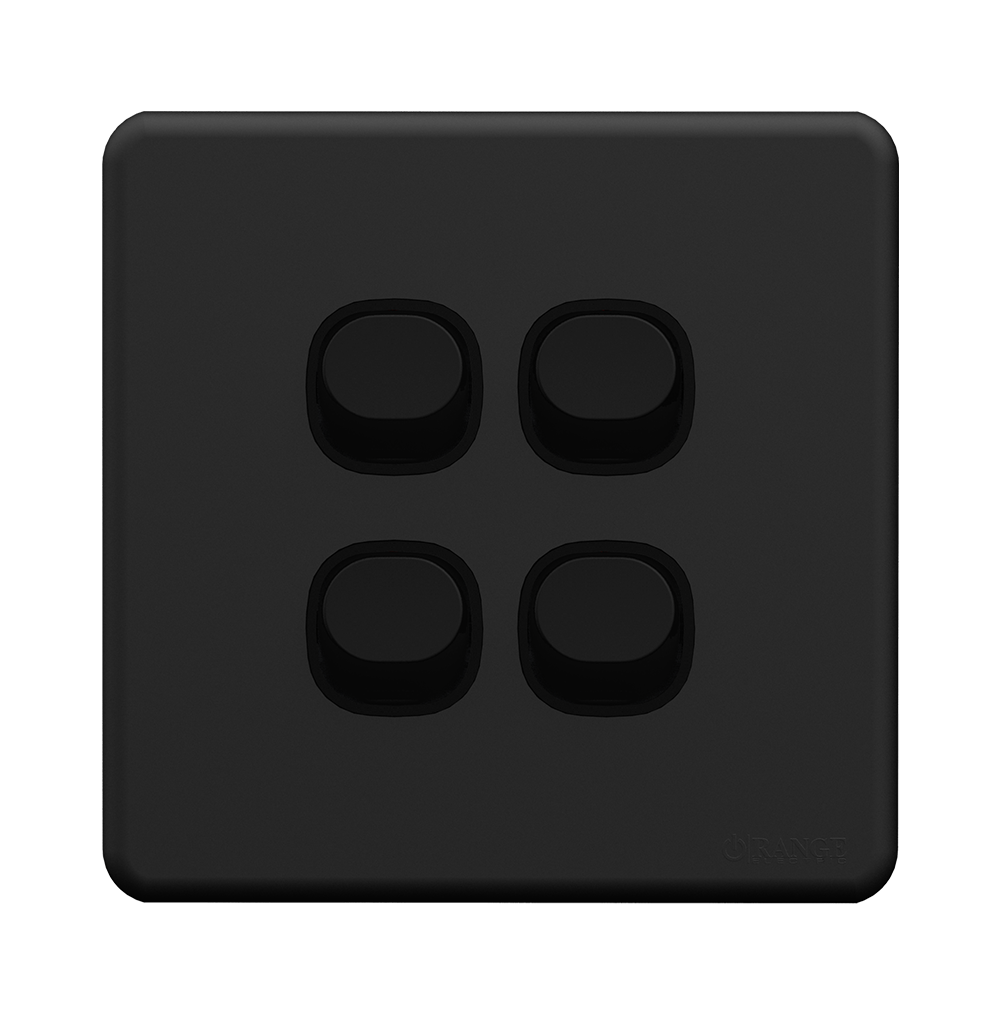 ENIGMA 10Amp. 4Gang 2Way Switch Gunmetal (British Standard)