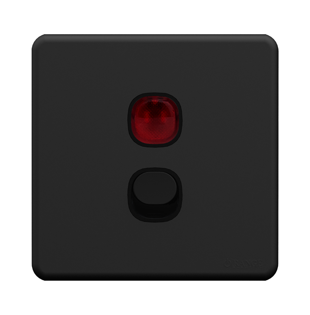 ENIGMA 20Amp. Double Pole Switch with Indicator Gunmetal (British Standard)
