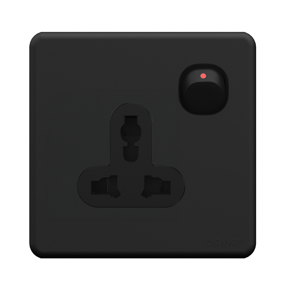 ENIGMA 13Amp. Single Multi Switched Socket Outlet Gunmetal (British Standard)