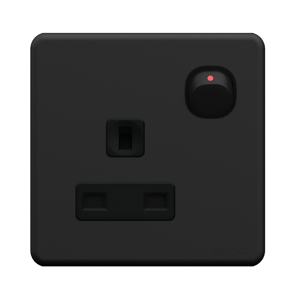 ENIGMA 13Amp. Single Switched Socket Outlet Gunmetal (British Standard)