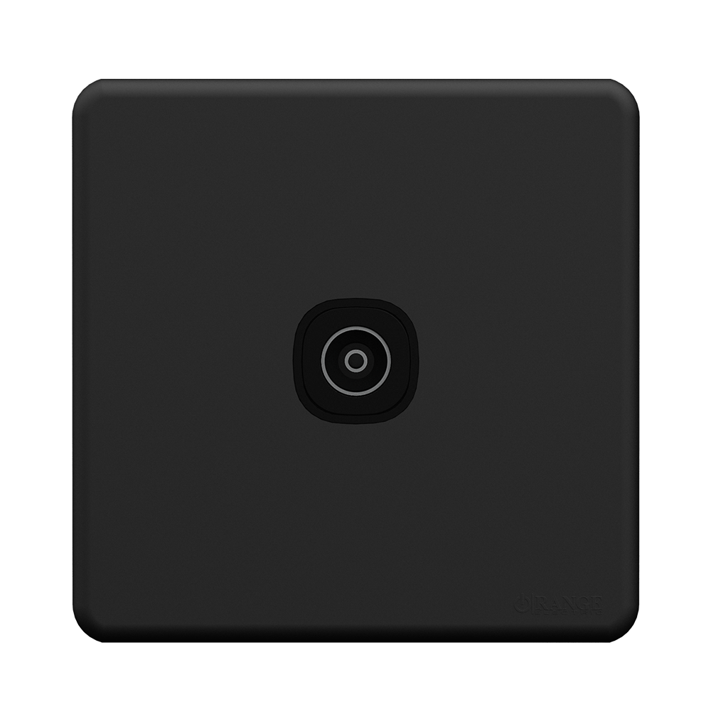 ENIGMA 1Gang TV Co-Axial Outlet (75Ohm) Gunmetal (British Standard)
