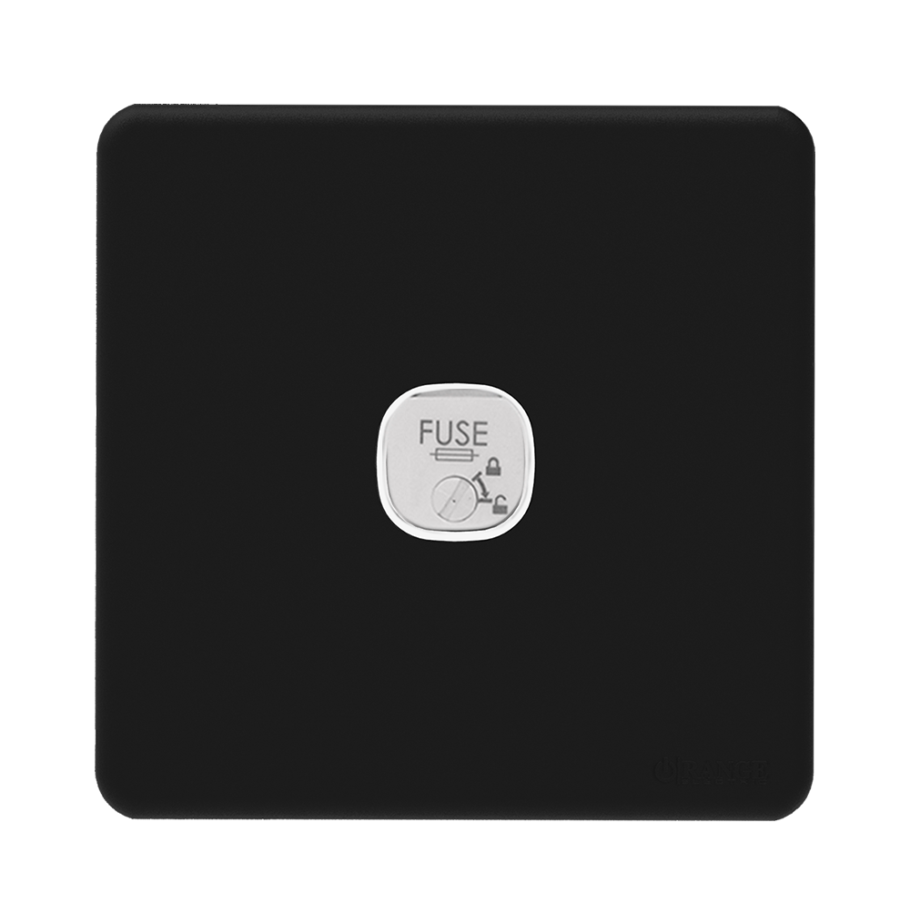ENIGMA 13Amp. Fuse Connection Unit Pearl Black (British Standard)