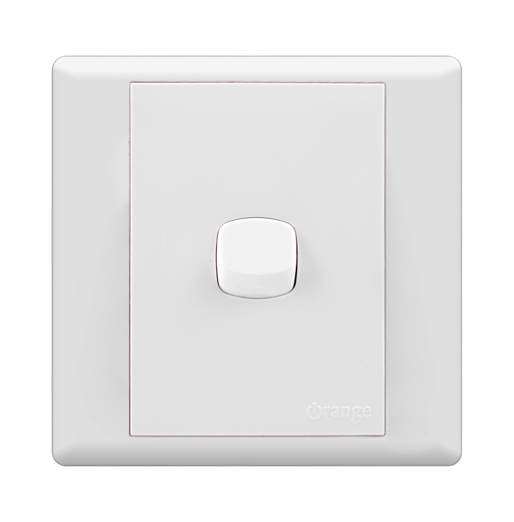 MONACO 10Amp. 1Gang 2Way Switch White with WH/Surround