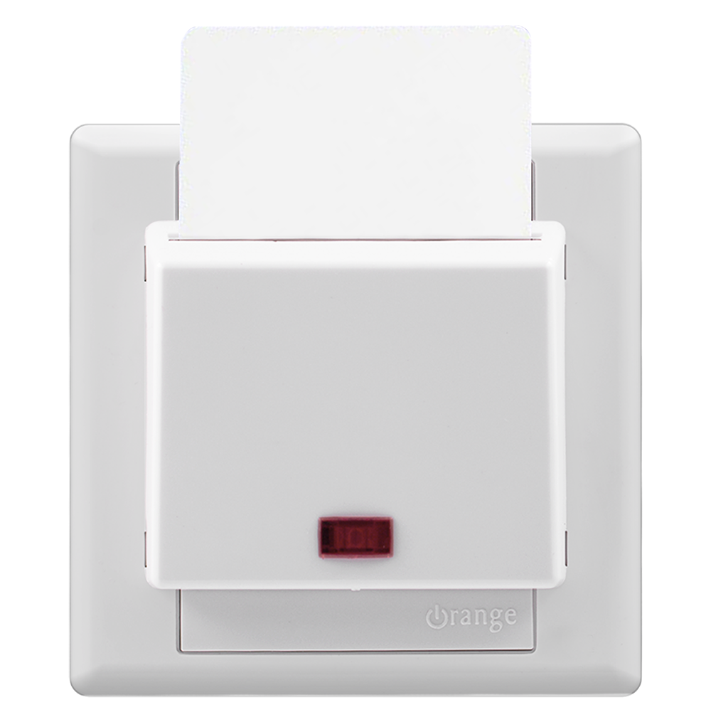 MONACO 25Amp. Electronoc Key Card Switch White with WH/Surround