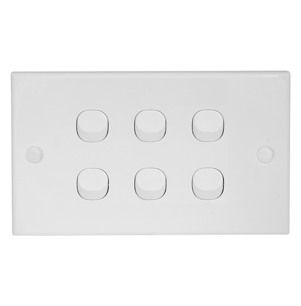 CASABLANCA 10Amp. 6Gang 2Way Switch White