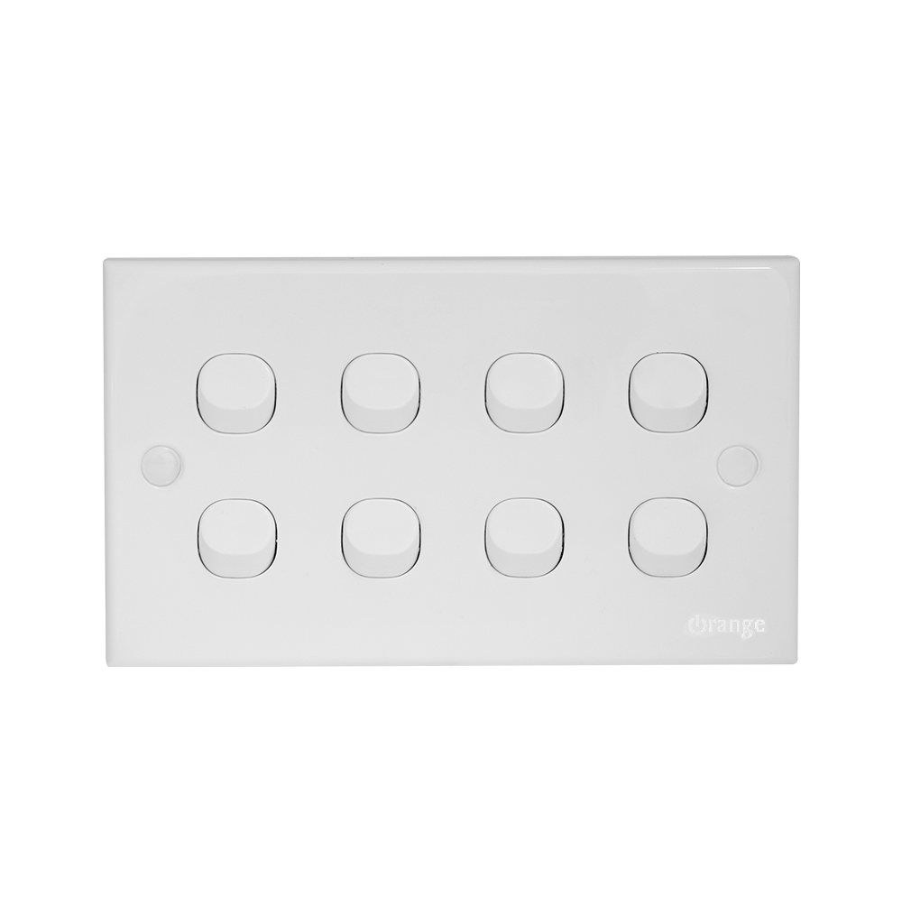 CASABLANCA 10Amp. 8Gang 1Way Switch White